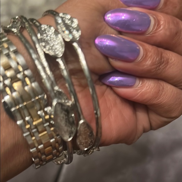 Silver Bangle Set - Picture 3 of 6